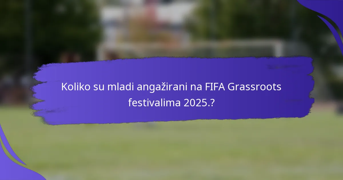 Koliko su mladi angažirani na FIFA Grassroots festivalima 2025.?
